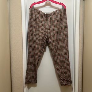 J. Jill Camel Multi Premium Bistretch Check Straight